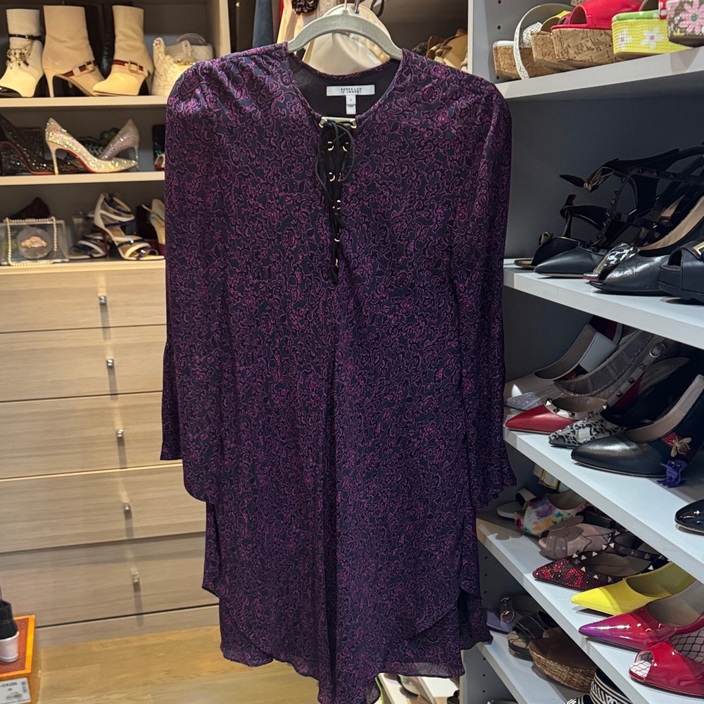 Derek Lam Long Sleeve Purple Dress